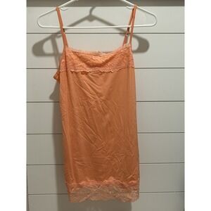Maurices Women's Cami Tank Top Tangerine Sz M Coquette Baby Doll Y2K Fairy Lac